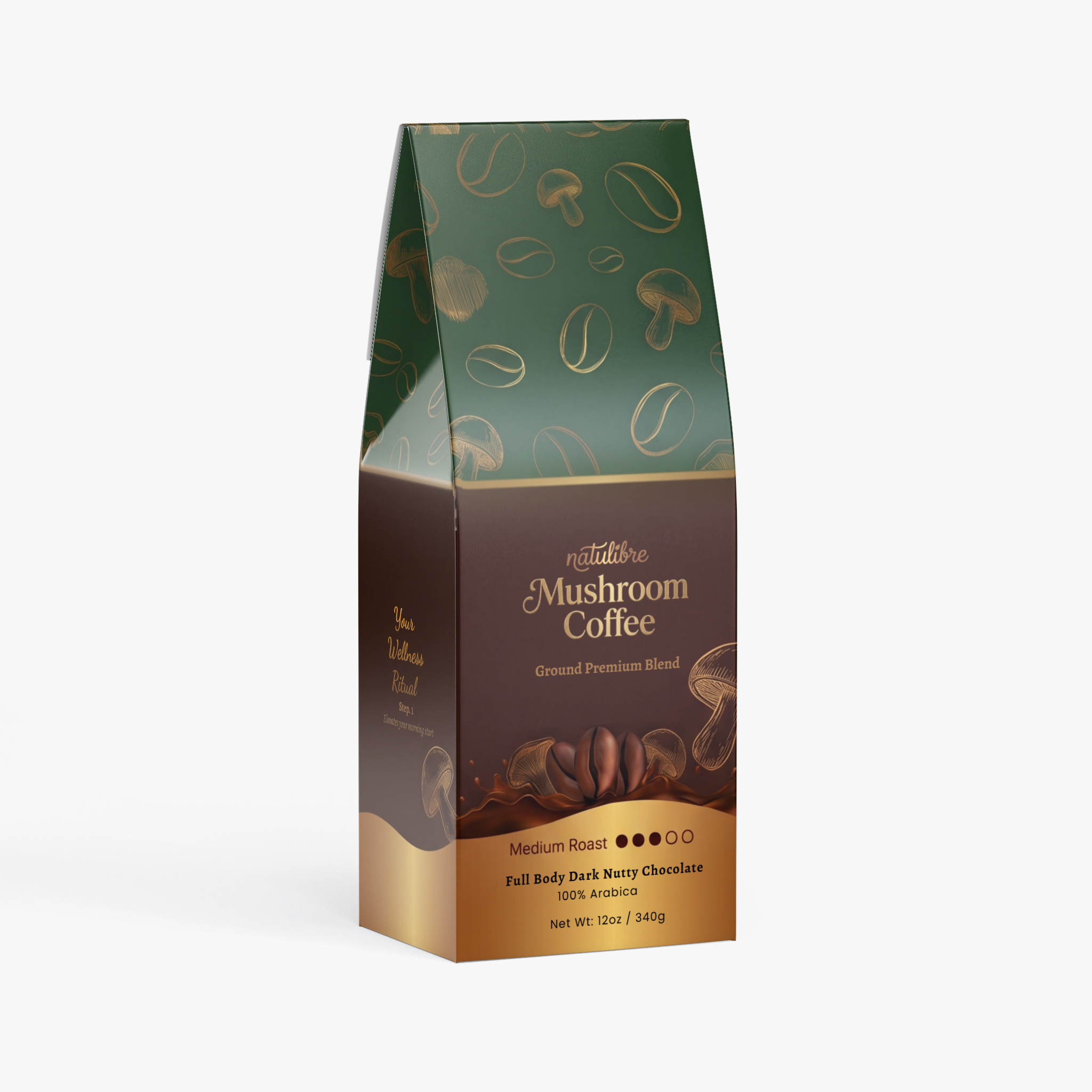 Natulibre Mushroom Coffee Blend front pouch