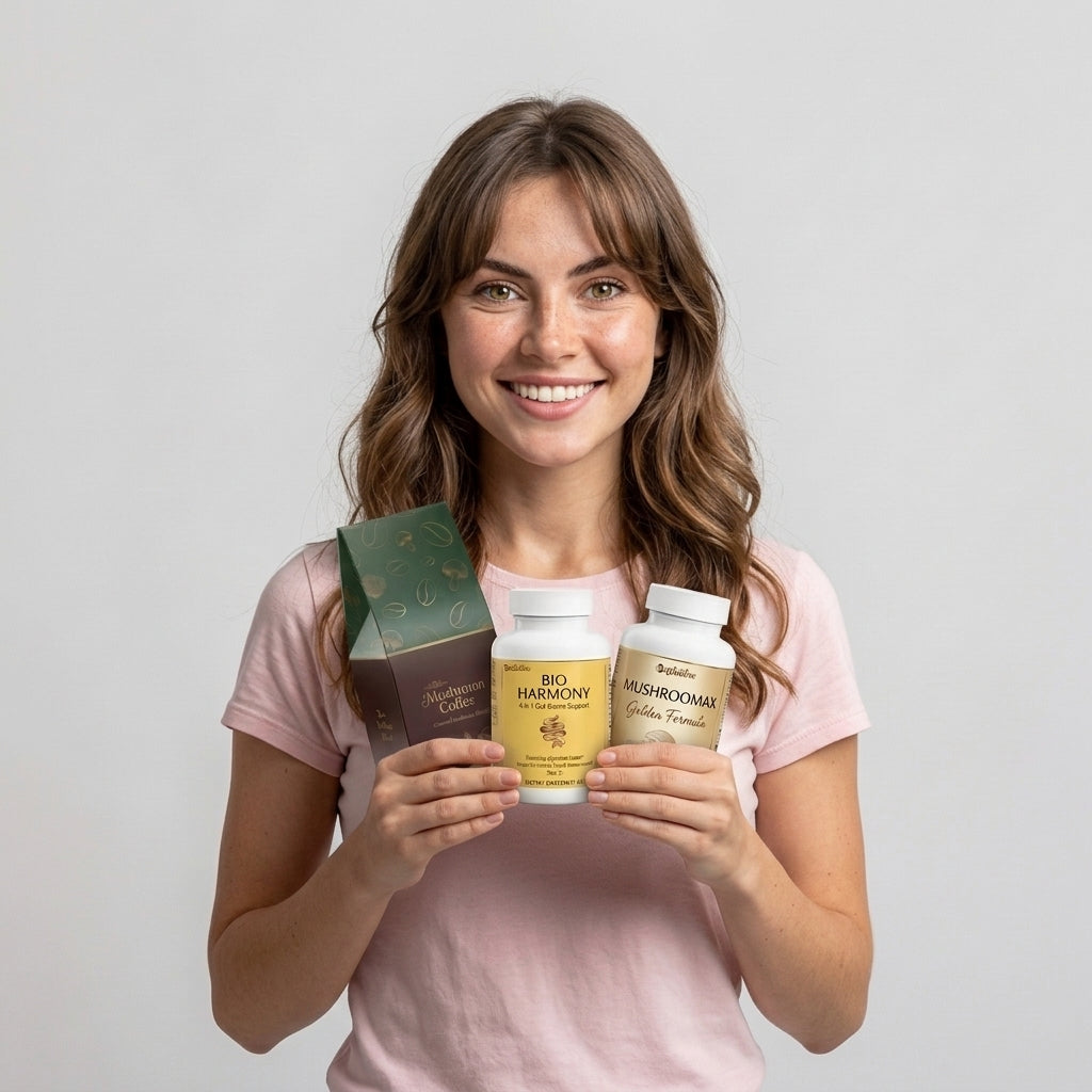Customer holding complete Natulibre 3-Step Ritual
